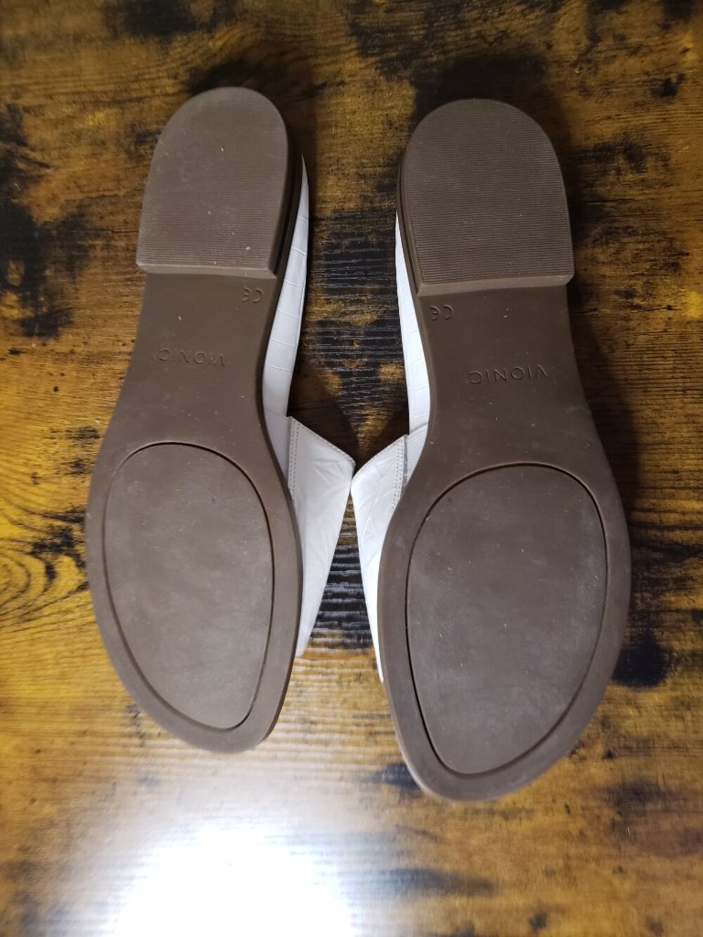 Vionic Elegant White Demi Slide Sandals size 10 - Picture 5 of 9